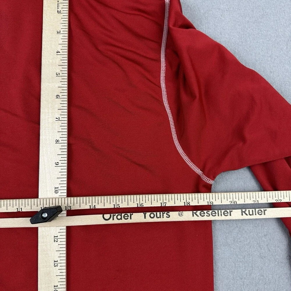 Nike Shirt Men XL Red Long Sleeve Compression Base Layer Kobe Mamba Logo Mock *